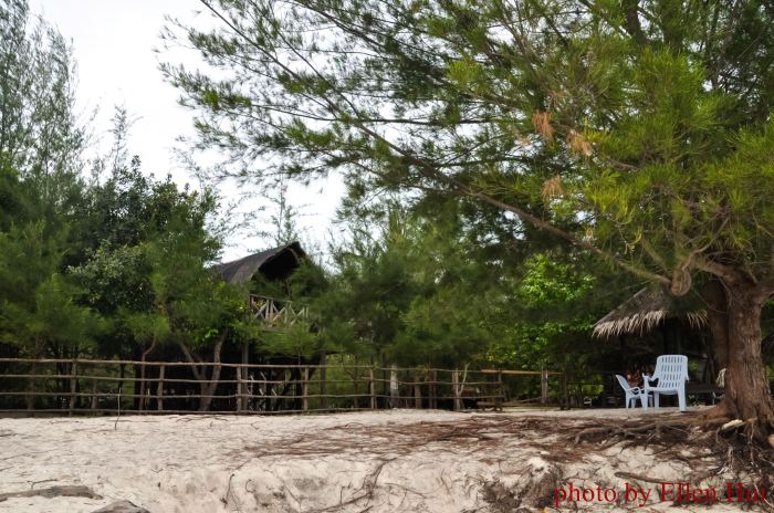 our chalet taken from the beach