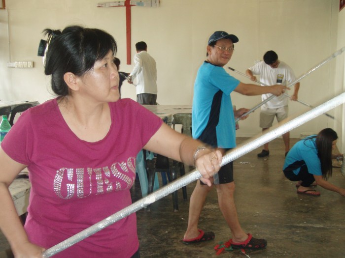 one side of the wall