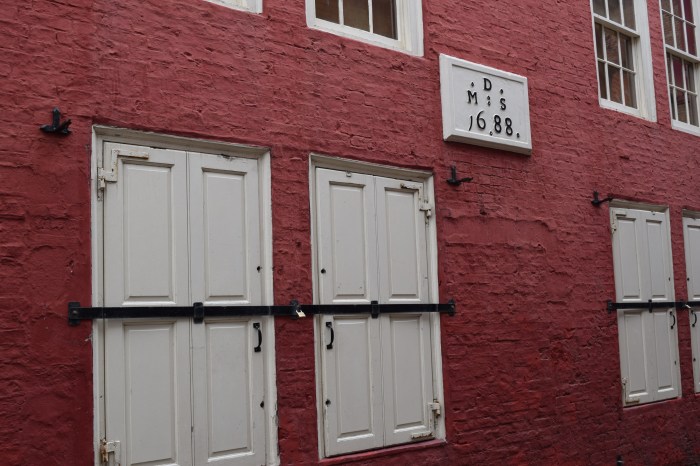 ancient wall of the Captain Cook Museum