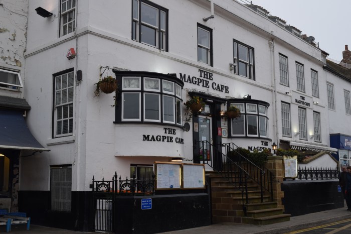 this café is famous for it's fish and chips  apparently people queue on the street to get in on busy days