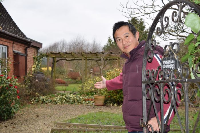 Victor welcomes us to his garden