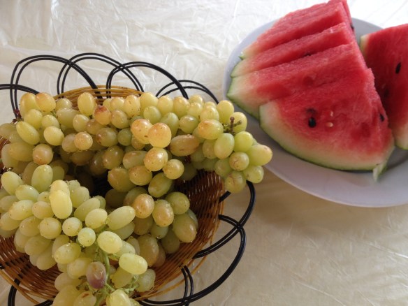 delicious seedless grapes and juicy water melon