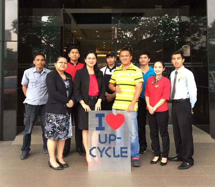 a picture to mark our support towards upcycling