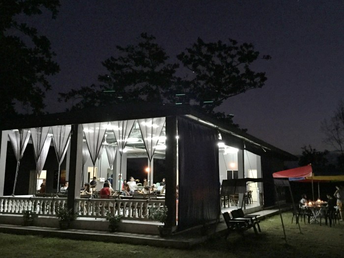 the same cafe at night for dinner